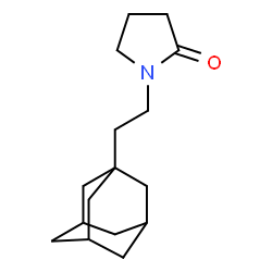 ChemSpider 2D Image | 1-[2-(Adamantan-1-yl)ethyl]-2-pyrrolidinone | C16H25NO
