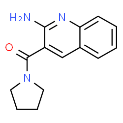 ChemSpider 2D Image | (2-Amino-3-quinolinyl)(1-pyrrolidinyl)methanone | C14H15N3O