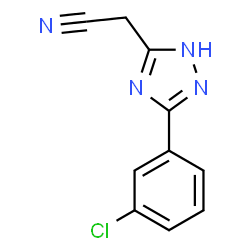 ChemSpider 2D Image | 4H-1,2,4-triazole-3-acetonitrile, 5-(3-chlorophenyl)- | C10H7ClN4