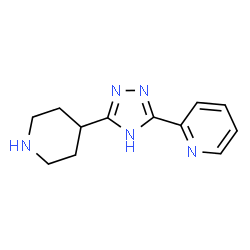 ChemSpider 2D Image | 2-[3-(4-Piperidinyl)-1H-1,2,4-triazol-5-yl]pyridine | C12H15N5