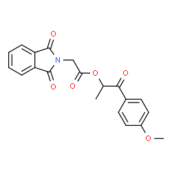 ChemSpider 2D Image | 1-(4-Methoxyphenyl)-1-oxo-2-propanyl (1,3-dioxo-1,3-dihydro-2H-isoindol-2-yl)acetate | C20H17NO6