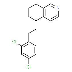ChemSpider 2D Image | 5-[2-(2,4-Dichlorophenyl)ethyl]-5,6,7,8-tetrahydroisoquinoline | C17H17Cl2N