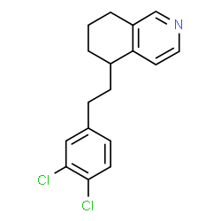 ChemSpider 2D Image | 5-[2-(3,4-Dichlorophenyl)ethyl]-5,6,7,8-tetrahydroisoquinoline | C17H17Cl2N