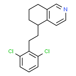 ChemSpider 2D Image | 5-[2-(2,6-Dichlorophenyl)ethyl]-5,6,7,8-tetrahydroisoquinoline | C17H17Cl2N