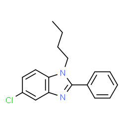 ChemSpider 2D Image | 1-Butyl-5-chloro-2-phenyl-1H-benzimidazole | C17H17ClN2