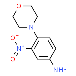 ChemSpider 2D Image | 4-morpholino-3-nitroaniline | C10H13N3O3