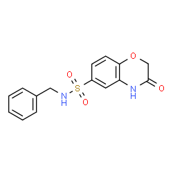 ChemSpider 2D Image | N-Benzyl-3-oxo-3,4-dihydro-2H-1,4-benzoxazine-6-sulfonamide | C15H14N2O4S