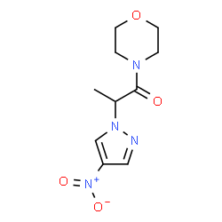 ChemSpider 2D Image | 1-(4-Morpholinyl)-2-(4-nitro-1H-pyrazol-1-yl)-1-propanone | C10H14N4O4