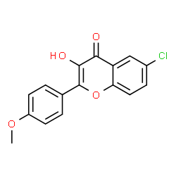 ChemSpider 2D Image | 6-Chloro-3-hydroxy-2-(4-methoxyphenyl)-4H-chromen-4-one | C16H11ClO4