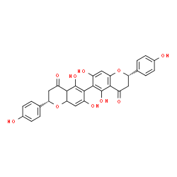 ChemSpider 2D Image | (2S,2'S)-5,5',7,7'-Tetrahydroxy-2,2'-bis(4-hydroxyphenyl)-2,2',3,3',4a,8a-hexahydro-4H,4'H-6,6'-bichromene-4,4'-dione | C30H24O10