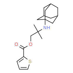 ChemSpider 2D Image | 2-(Adamantan-1-ylamino)-2-methylpropyl 2-thiophenecarboxylate | C19H27NO2S