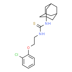 ChemSpider 2D Image | 1-Adamantan-1-yl-3-[2-(2-chlorophenoxy)ethyl]thiourea | C19H25ClN2OS