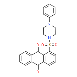 ChemSpider 2D Image | 1-[(4-Phenyl-1-piperazinyl)sulfonyl]-9,10-anthraquinone | C24H20N2O4S