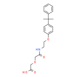 ChemSpider 2D Image | [2-Oxo-2-({2-[4-(2-phenyl-2-propanyl)phenoxy]ethyl}amino)ethoxy]acetic acid | C21H25NO5