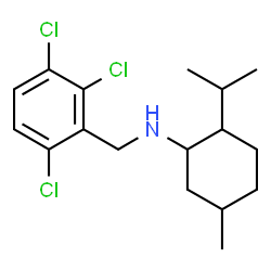 ChemSpider 2D Image | 2-Isopropyl-5-methyl-N-(2,3,6-trichlorobenzyl)cyclohexanamine | C17H24Cl3N