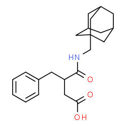 ChemSpider 2D Image | 4-[(Adamantan-1-ylmethyl)amino]-3-benzyl-4-oxobutanoic acid | C22H29NO3