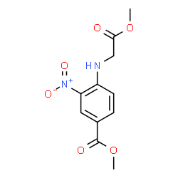 ChemSpider 2D Image | Methyl 4-[(2-methoxy-2-oxoethyl)amino]-3-nitrobenzoate | C11H12N2O6