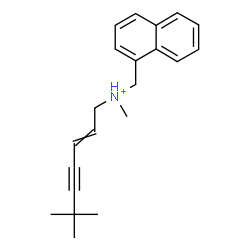 ChemSpider 2D Image | N,6,6-Trimethyl-N-(1-naphthylmethyl)-2-hepten-4-yn-1-aminium | C21H26N