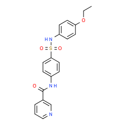 ChemSpider 2D Image | N-{4-[(4-Ethoxyphenyl)sulfamoyl]phenyl}nicotinamide | C20H19N3O4S