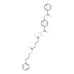 ChemSpider 2D Image | 3-Phenylpropyl 5-{2-[4-(benzoylamino)benzoyl]hydrazino}-5-oxopentanoate | C28H29N3O5