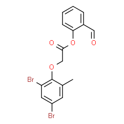 ChemSpider 2D Image | 2-Formylphenyl (2,4-dibromo-6-methylphenoxy)acetate | C16H12Br2O4