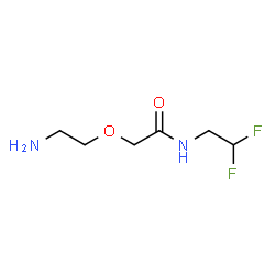 ChemSpider 2D Image | 2-(2-Aminoethoxy)-N-(2,2-difluoroethyl)acetamide | C6H12F2N2O2