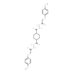 ChemSpider 2D Image | N'~1~,N'~4~-Bis[(4-methoxyphenoxy)acetyl]-1,4-cyclohexanedicarbohydrazide | C26H32N4O8