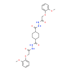 ChemSpider 2D Image | N'~1~,N'~4~-Bis[(2-methoxyphenoxy)acetyl]-1,4-cyclohexanedicarbohydrazide | C26H32N4O8