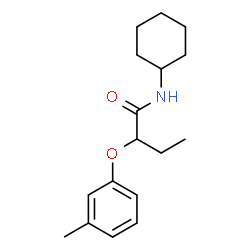 ChemSpider 2D Image | N-Cyclohexyl-2-(3-methylphenoxy)butanamide | C17H25NO2