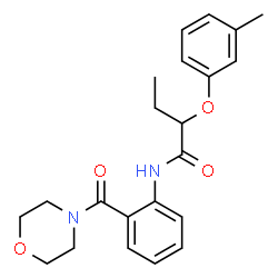 ChemSpider 2D Image | 2-(3-Methylphenoxy)-N-[2-(4-morpholinylcarbonyl)phenyl]butanamide | C22H26N2O4