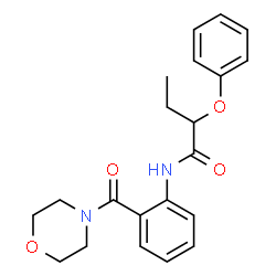 ChemSpider 2D Image | N-[2-(4-Morpholinylcarbonyl)phenyl]-2-phenoxybutanamide | C21H24N2O4