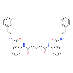 ChemSpider 2D Image | N,N'-Bis{2-[(2-phenylethyl)carbamoyl]phenyl}pentanediamide | C35H36N4O4