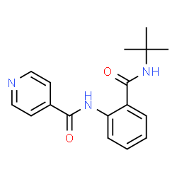 ChemSpider 2D Image | N-{2-[(2-Methyl-2-propanyl)carbamoyl]phenyl}isonicotinamide | C17H19N3O2