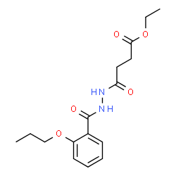 ChemSpider 2D Image | Ethyl 4-oxo-4-[2-(2-propoxybenzoyl)hydrazino]butanoate | C16H22N2O5