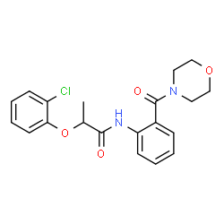ChemSpider 2D Image | 2-(2-Chlorophenoxy)-N-[2-(4-morpholinylcarbonyl)phenyl]propanamide | C20H21ClN2O4