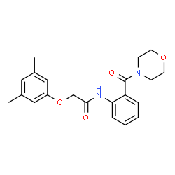 ChemSpider 2D Image | 2-(3,5-Dimethylphenoxy)-N-[2-(4-morpholinylcarbonyl)phenyl]acetamide | C21H24N2O4