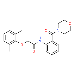 ChemSpider 2D Image | 2-(2,6-Dimethylphenoxy)-N-[2-(4-morpholinylcarbonyl)phenyl]acetamide | C21H24N2O4