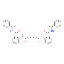 ChemSpider 2D Image | N,N'-Bis{2-[(1-phenylethyl)carbamoyl]phenyl}pentanediamide | C35H36N4O4