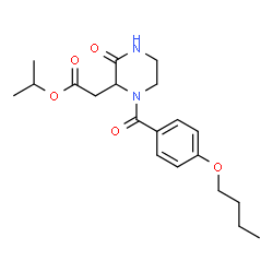 ChemSpider 2D Image | Isopropyl [1-(4-butoxybenzoyl)-3-oxo-2-piperazinyl]acetate | C20H28N2O5