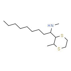 ChemSpider 2D Image | N-Methyl-1-(3-methyl-1,4-dithian-2-yl)-1-nonanamine | C15H31NS2