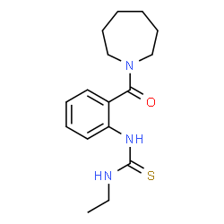 ChemSpider 2D Image | 1-[2-(1-Azepanylcarbonyl)phenyl]-3-ethylthiourea | C16H23N3OS