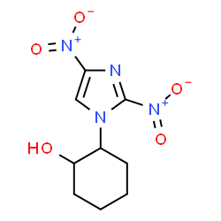 ChemSpider 2D Image | 2-(2,4-Dinitro-1H-imidazol-1-yl)cyclohexanol | C9H12N4O5
