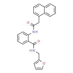 ChemSpider 2D Image | N-(2-Furylmethyl)-2-[(1-naphthylacetyl)amino]benzamide | C24H20N2O3