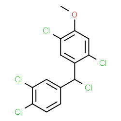 ChemSpider 2D Image | 1,4-Dichloro-2-[chloro(3,4-dichlorophenyl)methyl]-5-methoxybenzene | C14H9Cl5O