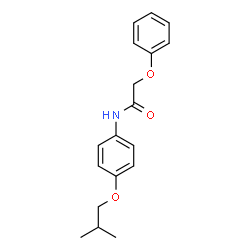 ChemSpider 2D Image | N-(4-Isobutoxyphenyl)-2-phenoxyacetamide | C18H21NO3
