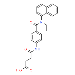 ChemSpider 2D Image | 4-({4-[Ethyl(1-naphthyl)carbamoyl]phenyl}amino)-4-oxobutanoic acid | C23H22N2O4
