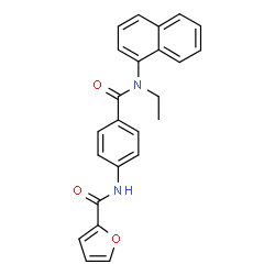ChemSpider 2D Image | N-{4-[Ethyl(1-naphthyl)carbamoyl]phenyl}-2-furamide | C24H20N2O3