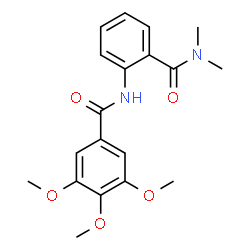ChemSpider 2D Image | N-[2-(Dimethylcarbamoyl)phenyl]-3,4,5-trimethoxybenzamide | C19H22N2O5