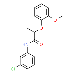 ChemSpider 2D Image | N-(3-Chlorophenyl)-2-(2-methoxyphenoxy)propanamide | C16H16ClNO3