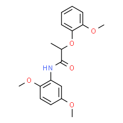 ChemSpider 2D Image | N-(2,5-Dimethoxyphenyl)-2-(2-methoxyphenoxy)propanamide | C18H21NO5